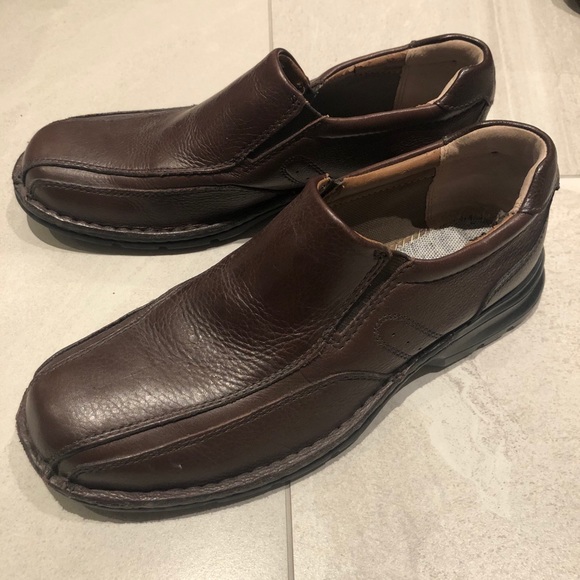 Men’s Brown Leather Clarks Shoes - Picture 2 of 5